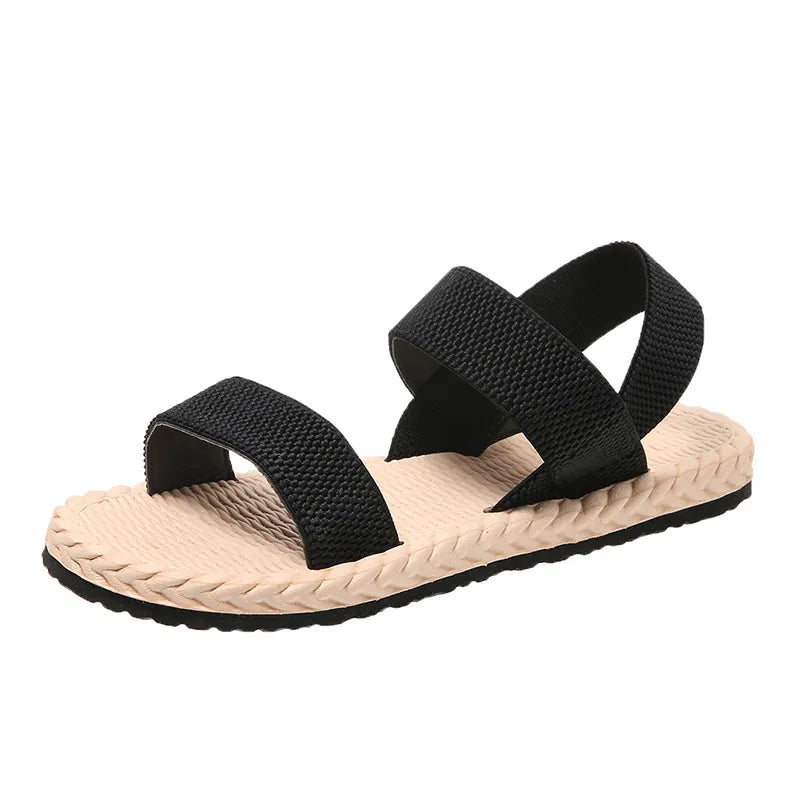 Indigo Saint-Clair — Open Toe Flat Sandals Fashion Footwear, alternate view 4