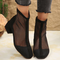 Fable Allegra — Mesh Block Heel Boots, alternate view 4