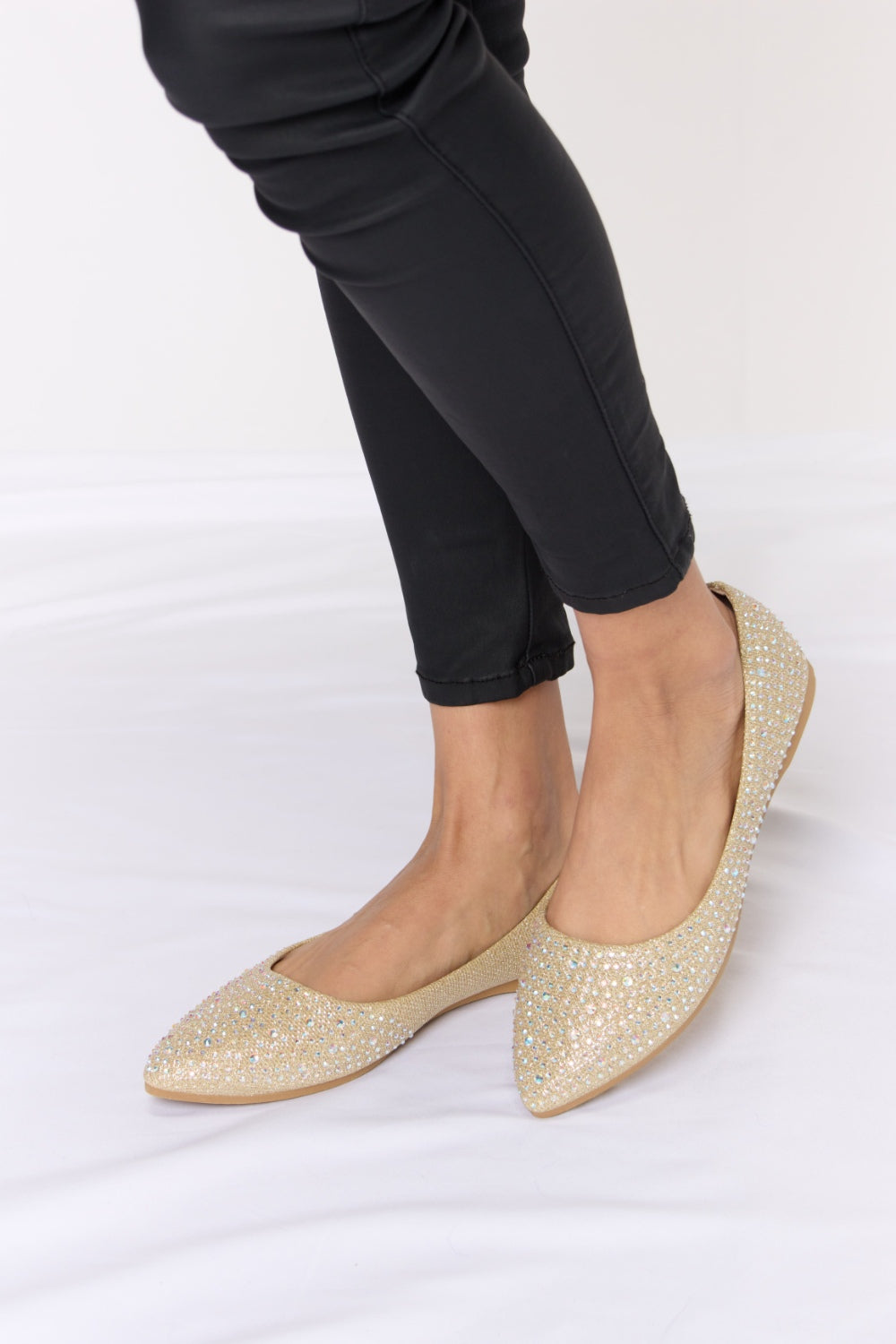 Darcy Laurent — Forever Link Rhinestone Point Toe Flat Slip-Ons, alternate view 6