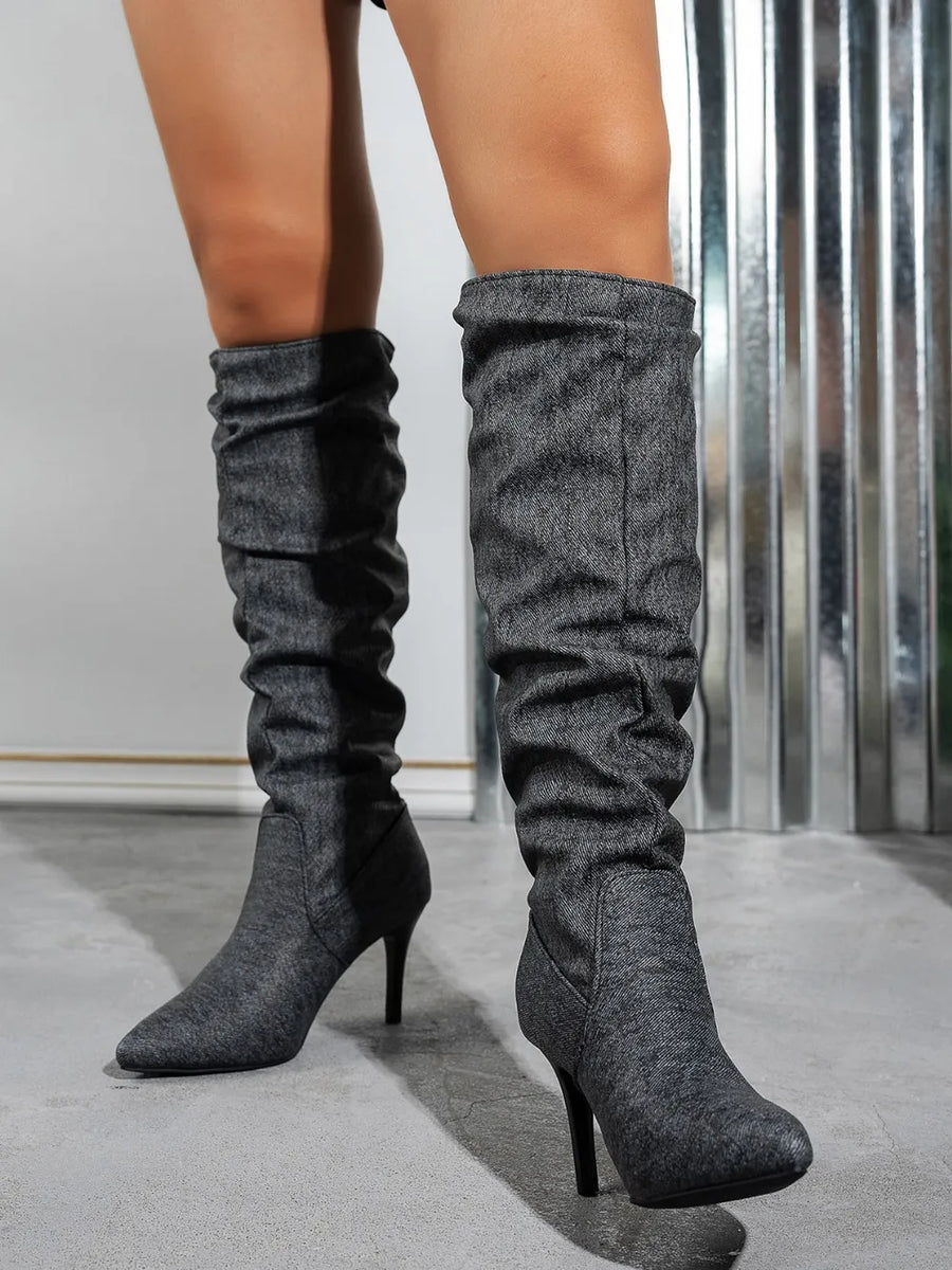 Sol Marino — Point Toe Stiletto Boots Fashion Footwear, alternate view 2