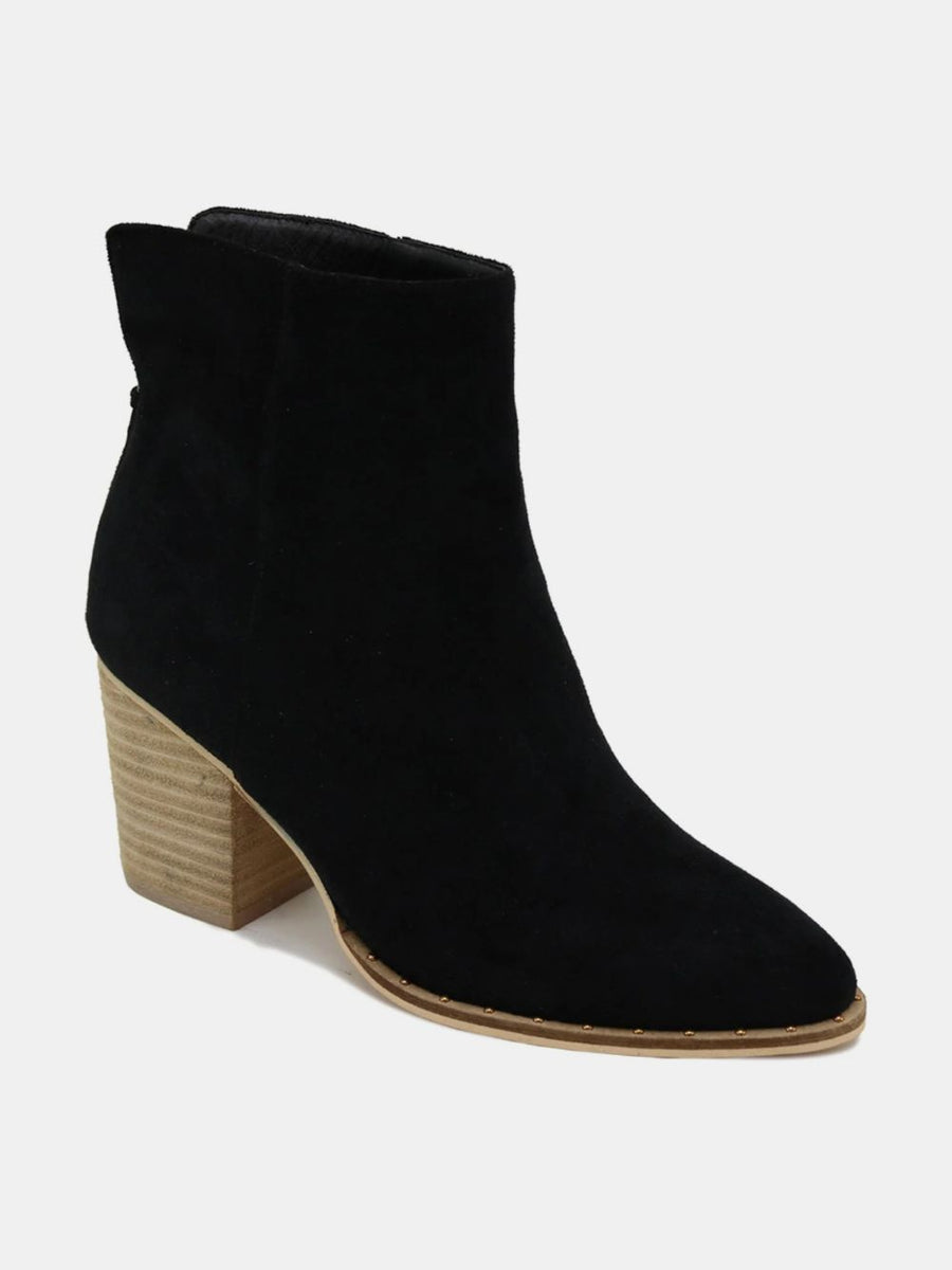 Beast Fashion Suede Point Toe Ankle Booties - Opulent Empire