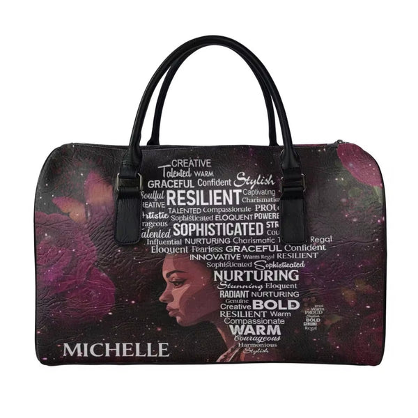 Zahara™ | Elegant African Warrior Faith Leather Duffel