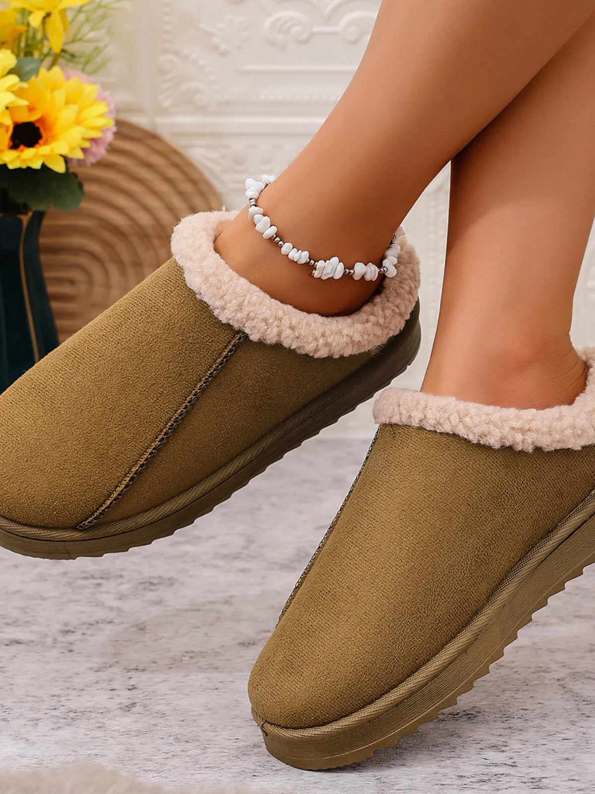 Paris Marino — Cozy Faux Fur Lined Slippers Fashion Footwear, alternate view 4