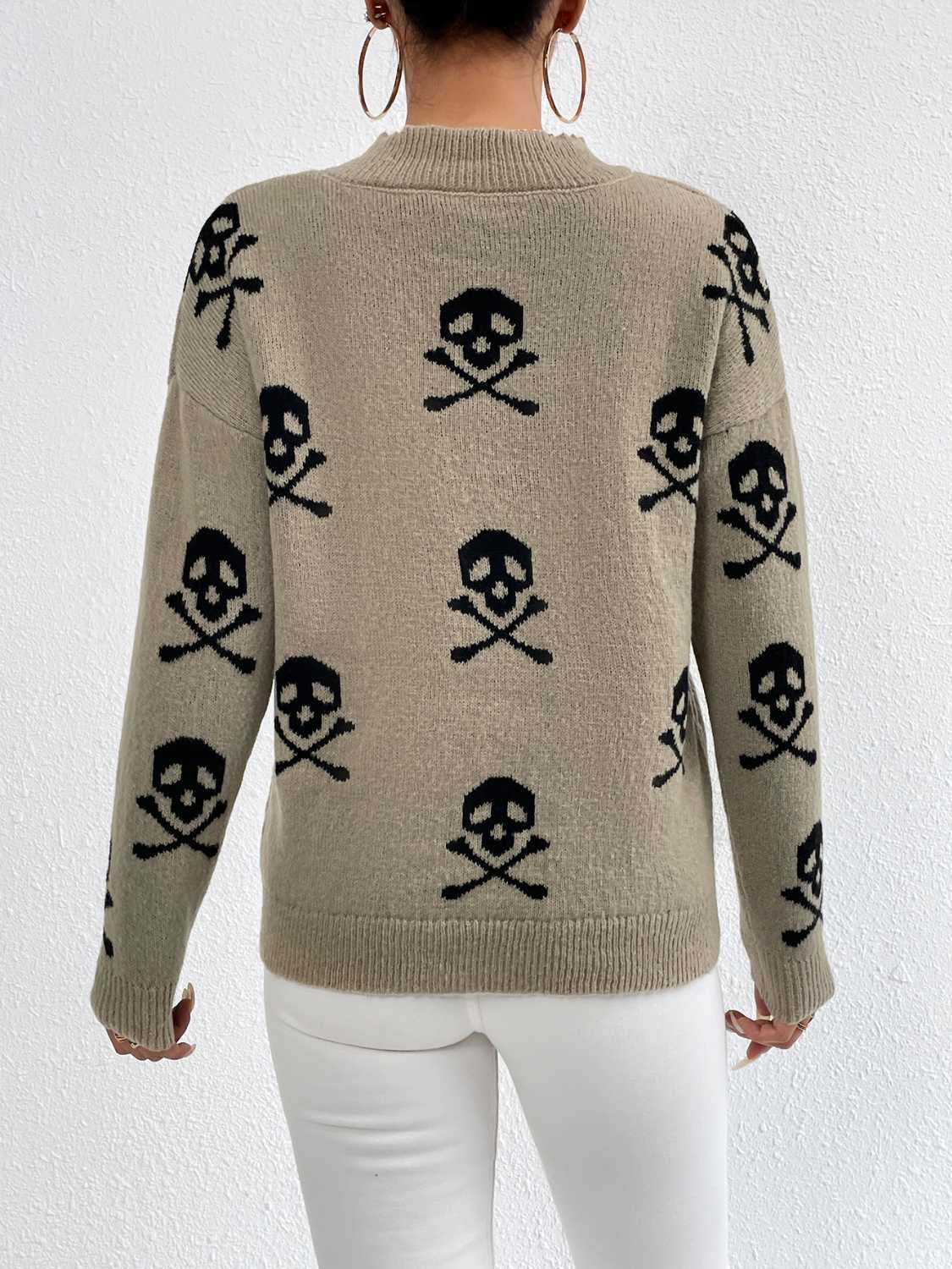 Ocean Delacroix — Patterned Drop Shoulder Sweater, alternate view 12