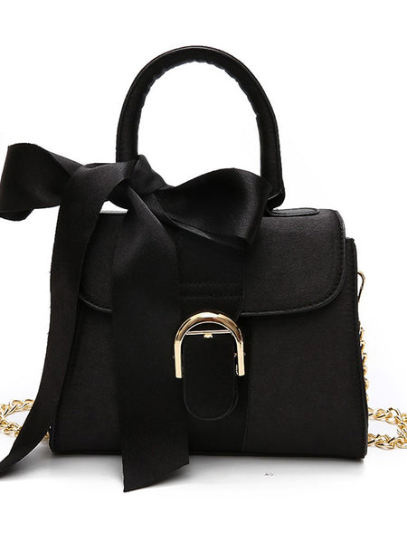 Ŋoni™ | Shoulder Bow Velvet Handbag