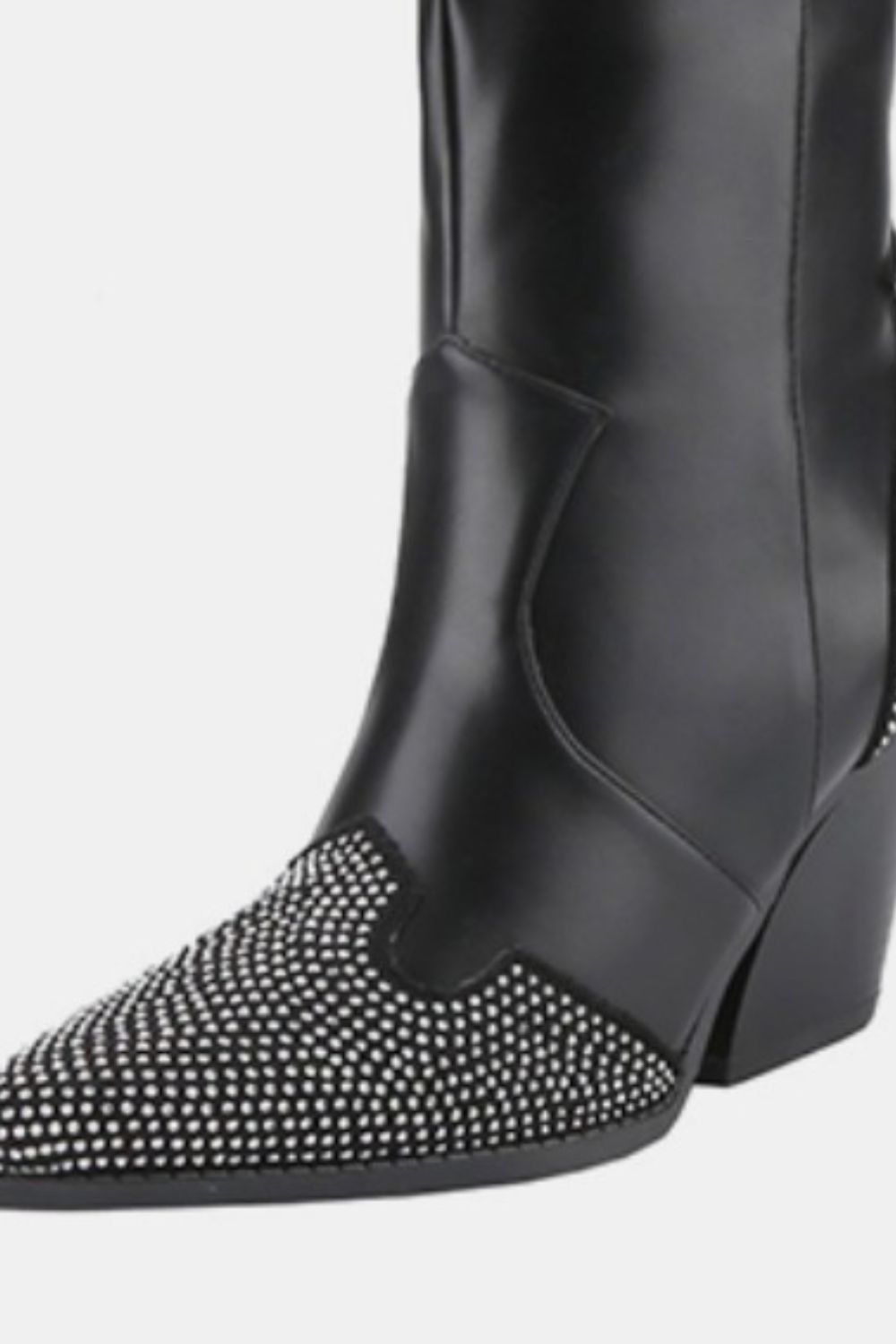 Onyx Beaumont — Weeboo Chunky Heel Rhinestone Decor Western Boots, alternate view 3