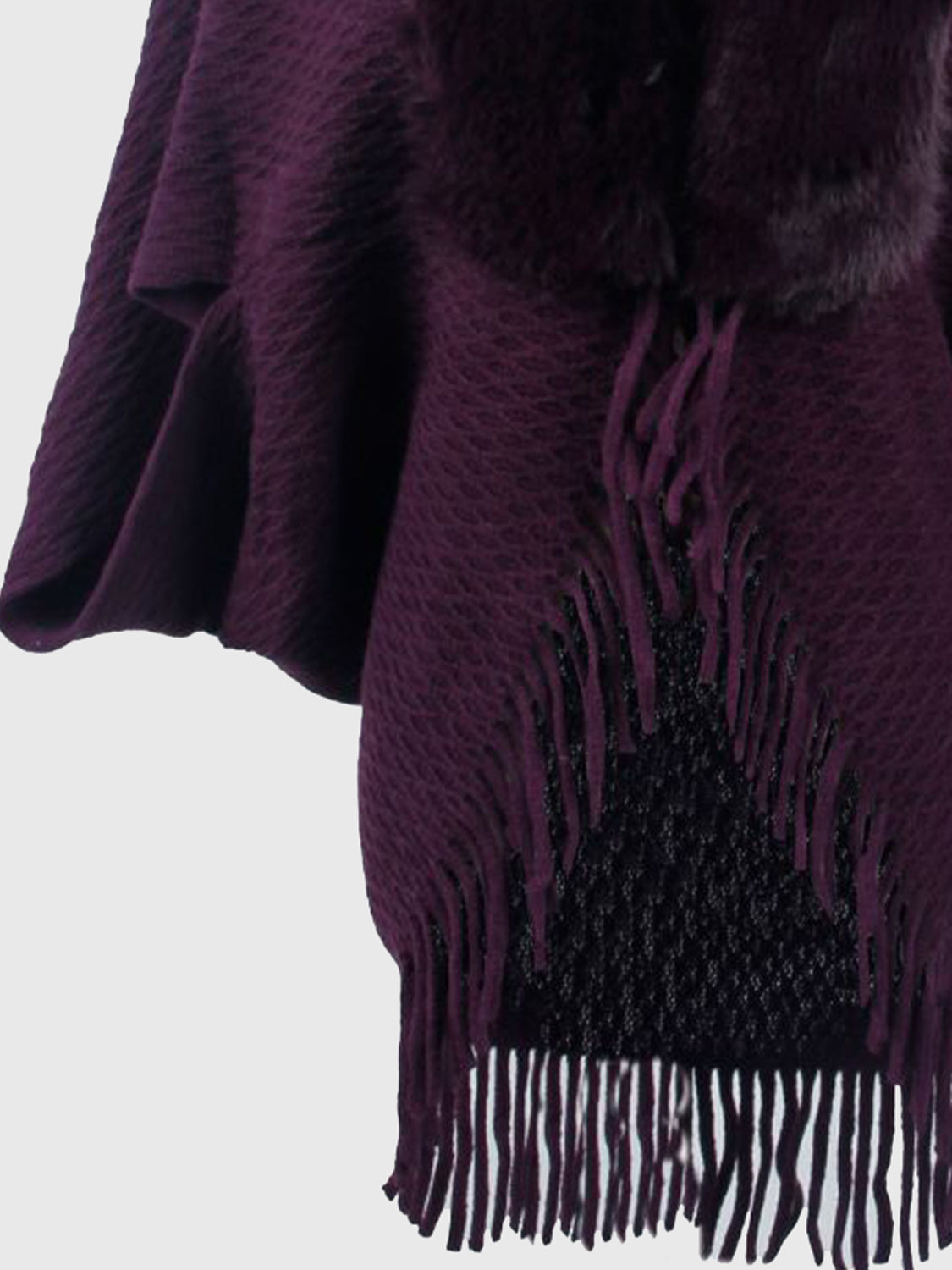 Zephyr Sorrento — Open Front Fringe Hem Poncho, alternate view 19