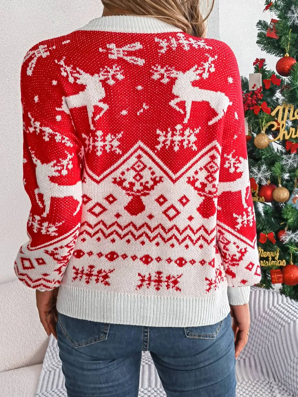 Finley Rivière — Christmas Element Round Neck Long Sleeve Sweater, alternate view 3