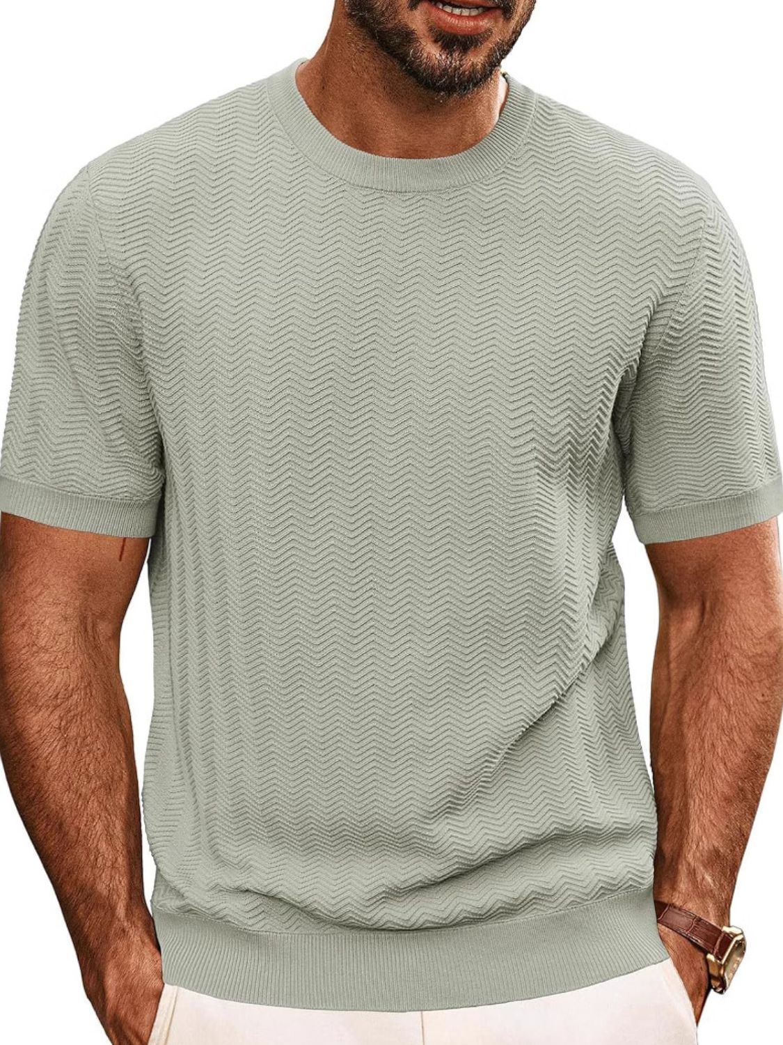 Emilian — Men's Full Size Round Neck Short Sleeve T-Shirt Plus Size, alternate view 9