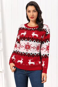Onyx Rivière — Reindeer Round Neck Sweater