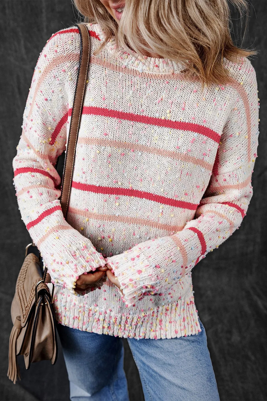 Ciel Rivière — Confetti Round Neck Dropped Shoulder Sweater