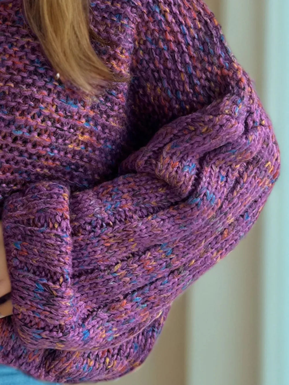 Ocean Rivière — Dropped Shoulder Long Sleeve Sweater, alternate view 7