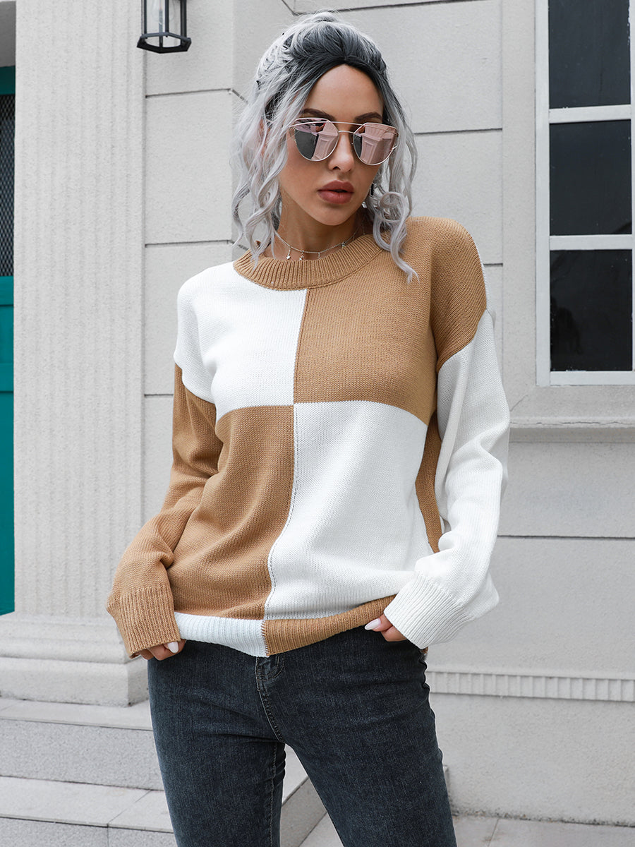 Gray Fontaine — Contrast Drop Shoulder Sweater, alternate view 3