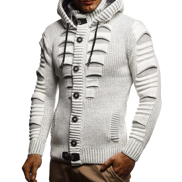 Ashton™ | Sweater - Men's Hooded Knitted Cardigan Jacket