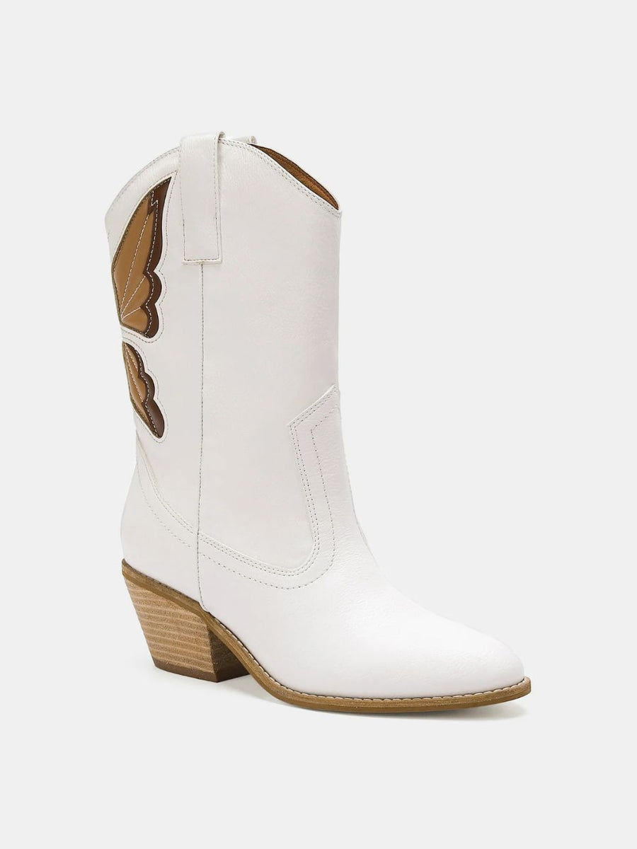 Beast Fashion Butterfly Cut Detail Point Toe Boots - Opulent Empire