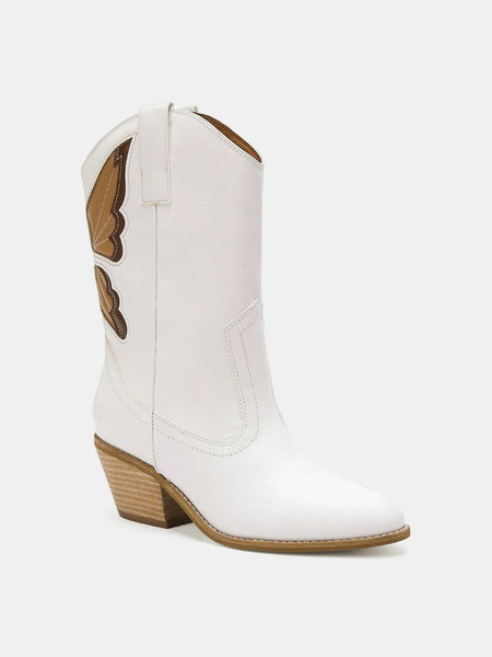 Beast Fashion Butterfly Cut Detail Point Toe Boots - Opulent Empire