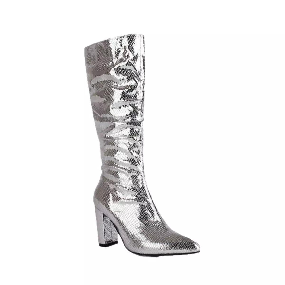Winter Bellini — Point Toe Block Heels Boots Fashion Footwear, alternate view 5