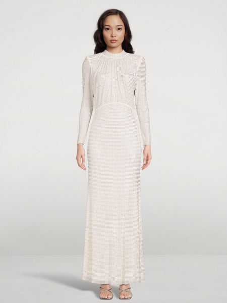 Firona™ | Crystal Mesh Maxi Dress - Opulent Empire