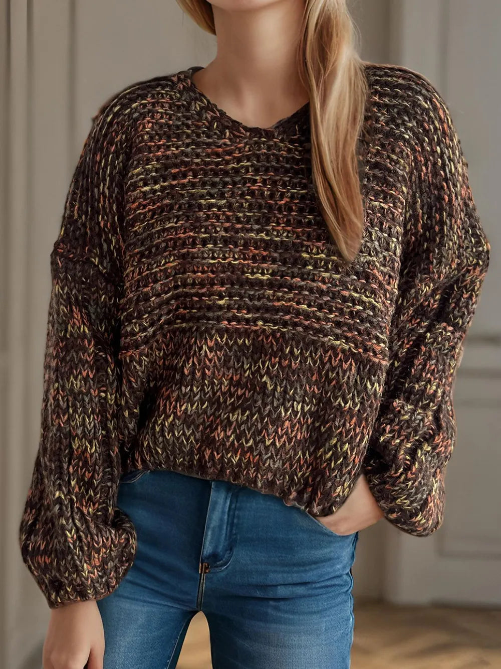 Ocean Rivière — Dropped Shoulder Long Sleeve Sweater, alternate view 18
