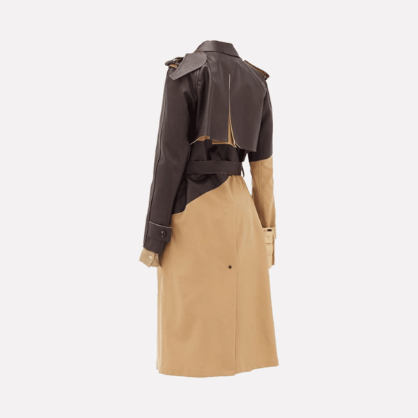 Kymara™ | Suit Collar Leather Trench Coat