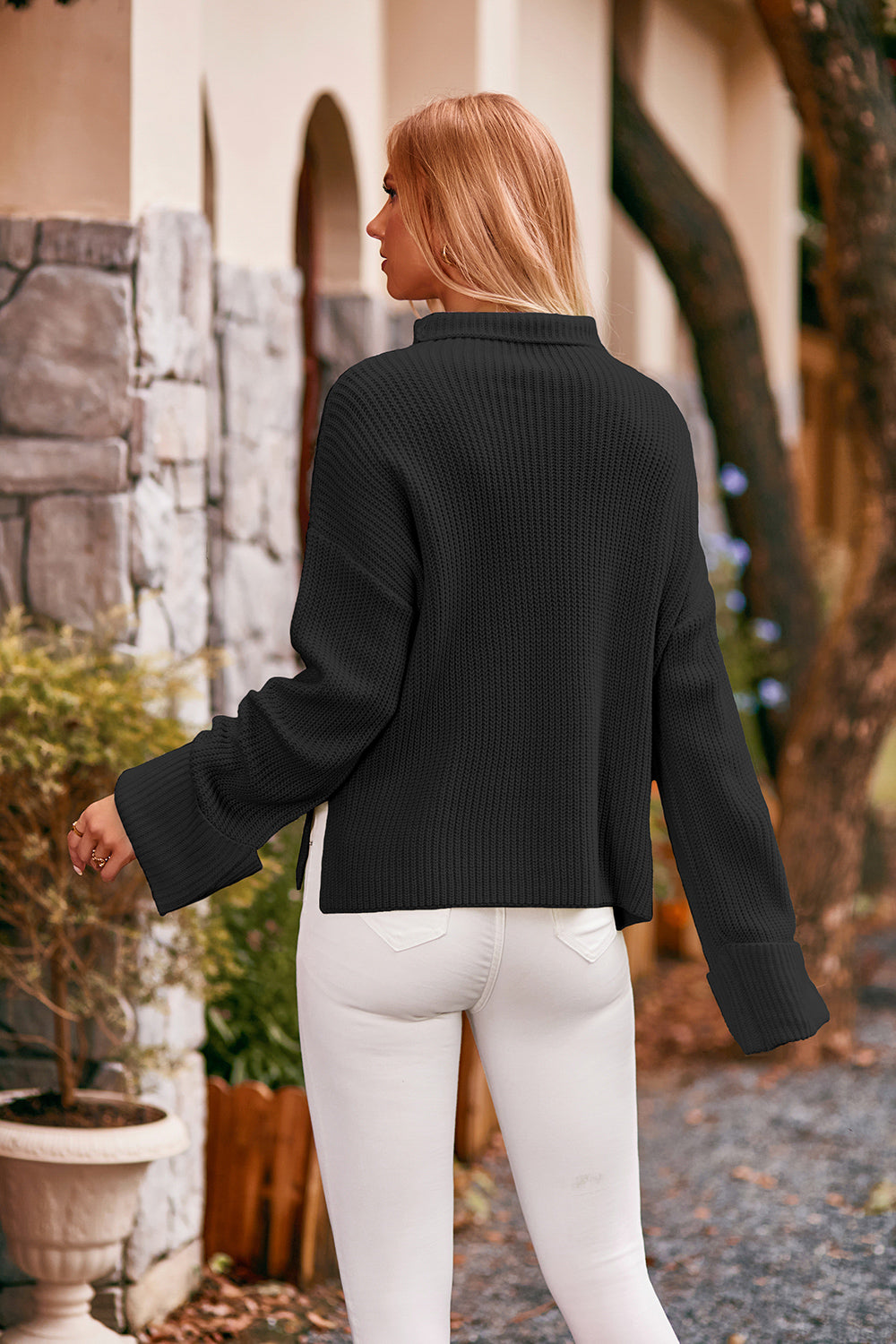 Darcy Fontaine — Mock Neck Drop Shoulder Sweater, alternate view 5