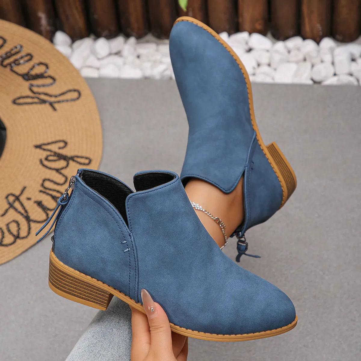 Sage Venturi — Classic Block Heel Ankle Boots, alternate view 6
