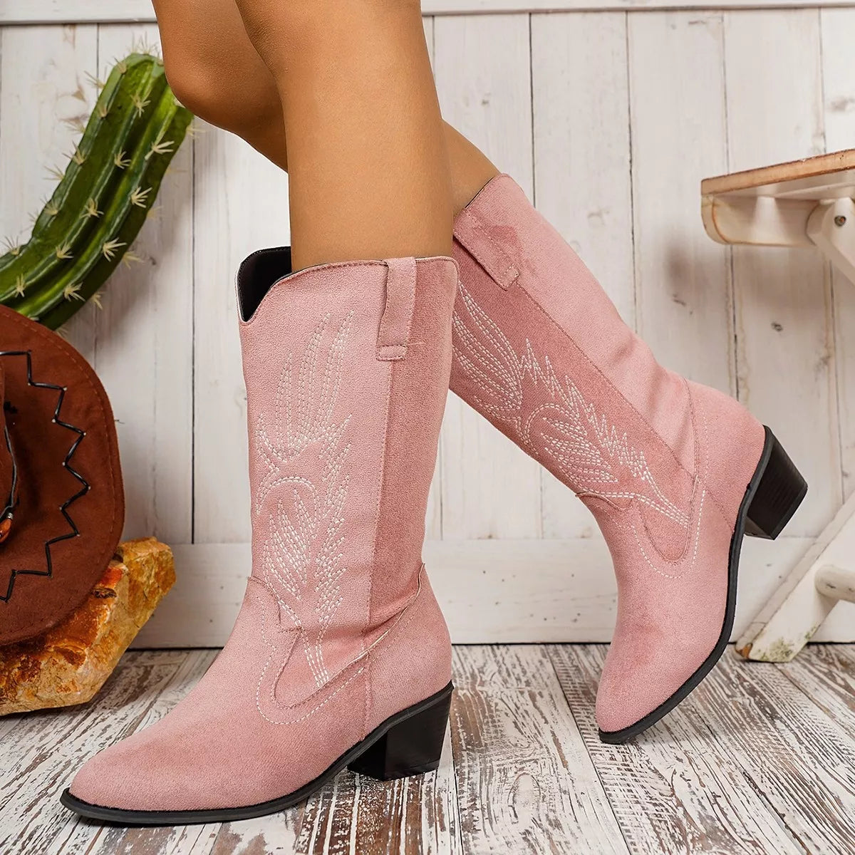 Ciel Sorrento — Point Toe Block Heels Boots Fashion Footwear, alternate view 15