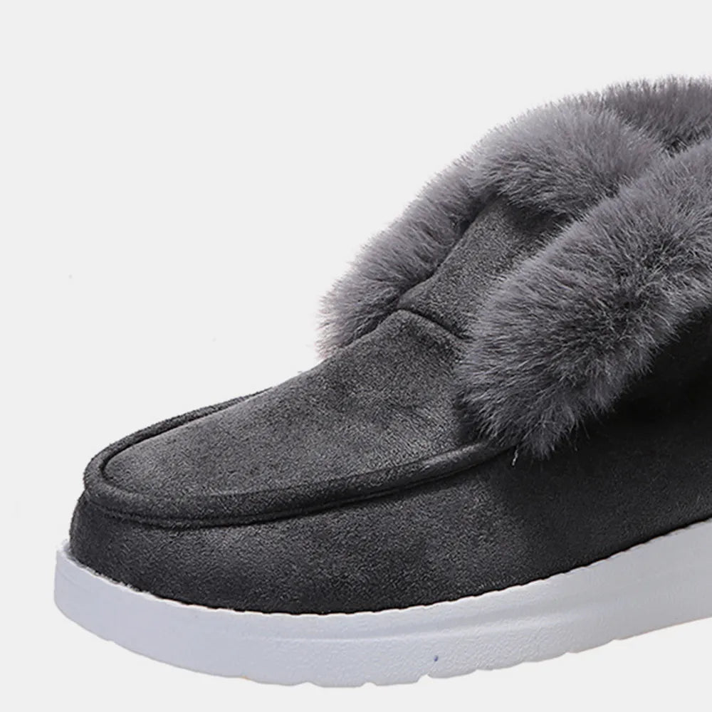 Paris Sorrento — Furry Suede Snow Boots Fashion Footwear, alternate view 7