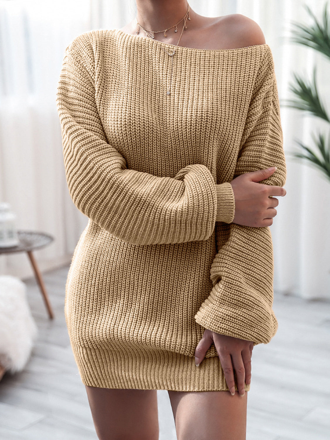 Noa Delacroix — Rib-Knit Mini Sweater Dress, alternate view 8