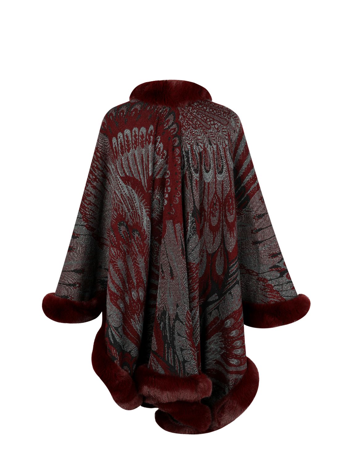 Dove Versailles — Printed Open Front Poncho, alternate view 9