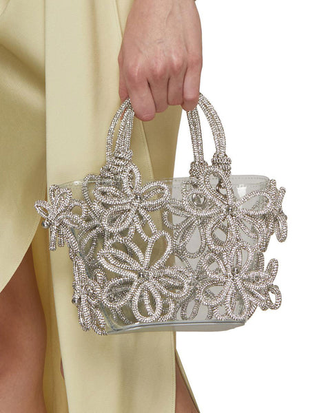 New Women's Diamond Inlaid Rhinestone Flower Handbag