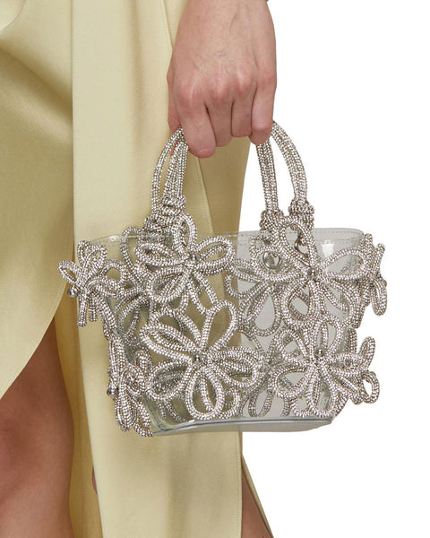 New Women's Diamond Inlaid Rhinestone Flower Handbag