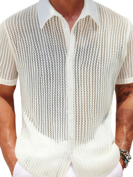 Men's Plus Size Button Down Short Sleeve Shirt - Opulent Empire