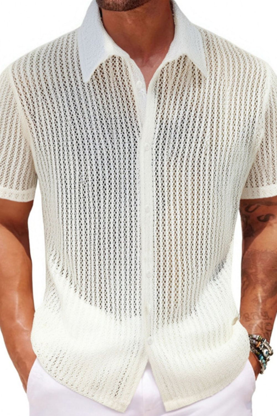 Adrien — Men's Plus Size Button Down Short Sleeve Shirt