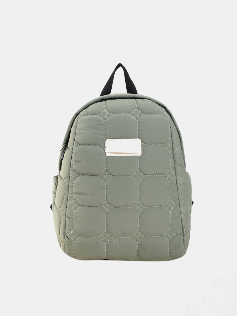 Quilted Polyester Backpack Bag