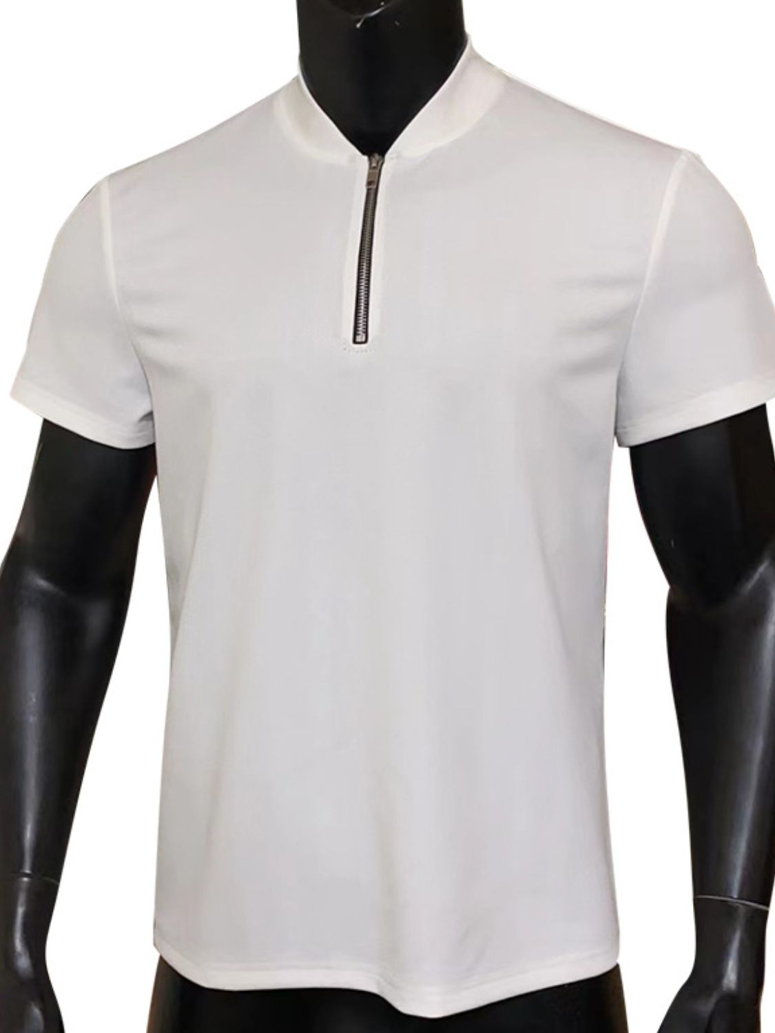 Ignatius — Men's Full Size Baseball Collar Solid Polo Plus Size, alternate view 3