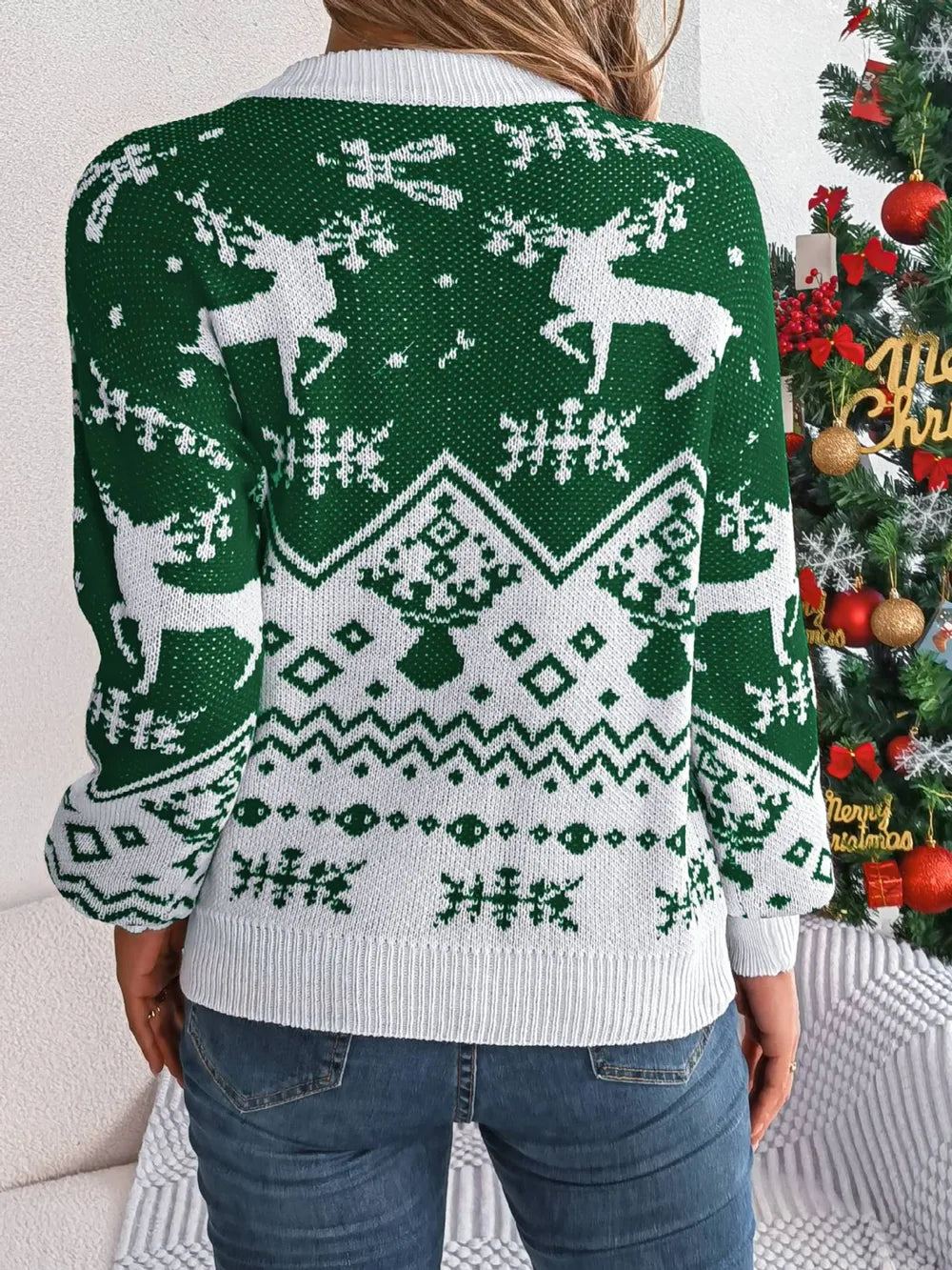 Finley Rivière — Christmas Element Round Neck Long Sleeve Sweater, alternate view 7