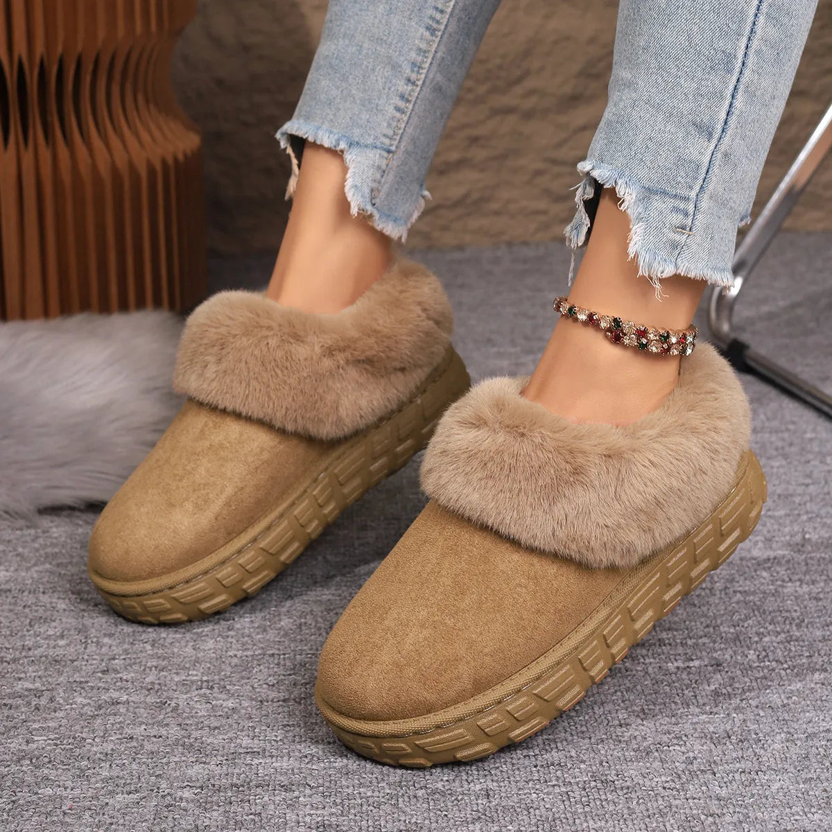Marlowe Allegra — Faux Fur Lined Suede Winter Boots Fashion Footwear, alternate view 10