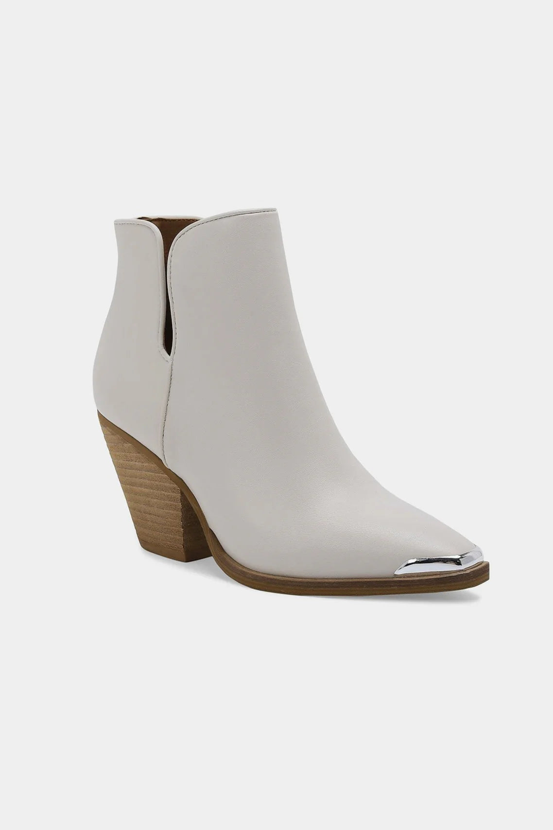 Onyx Laurent — Beast Fashion Pointed Metal-Tip Toe Block Heel Ankle Boots, alternate view 2