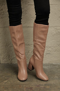 Wren Vallière — East Lion Corp Block Heel Knee High Boots