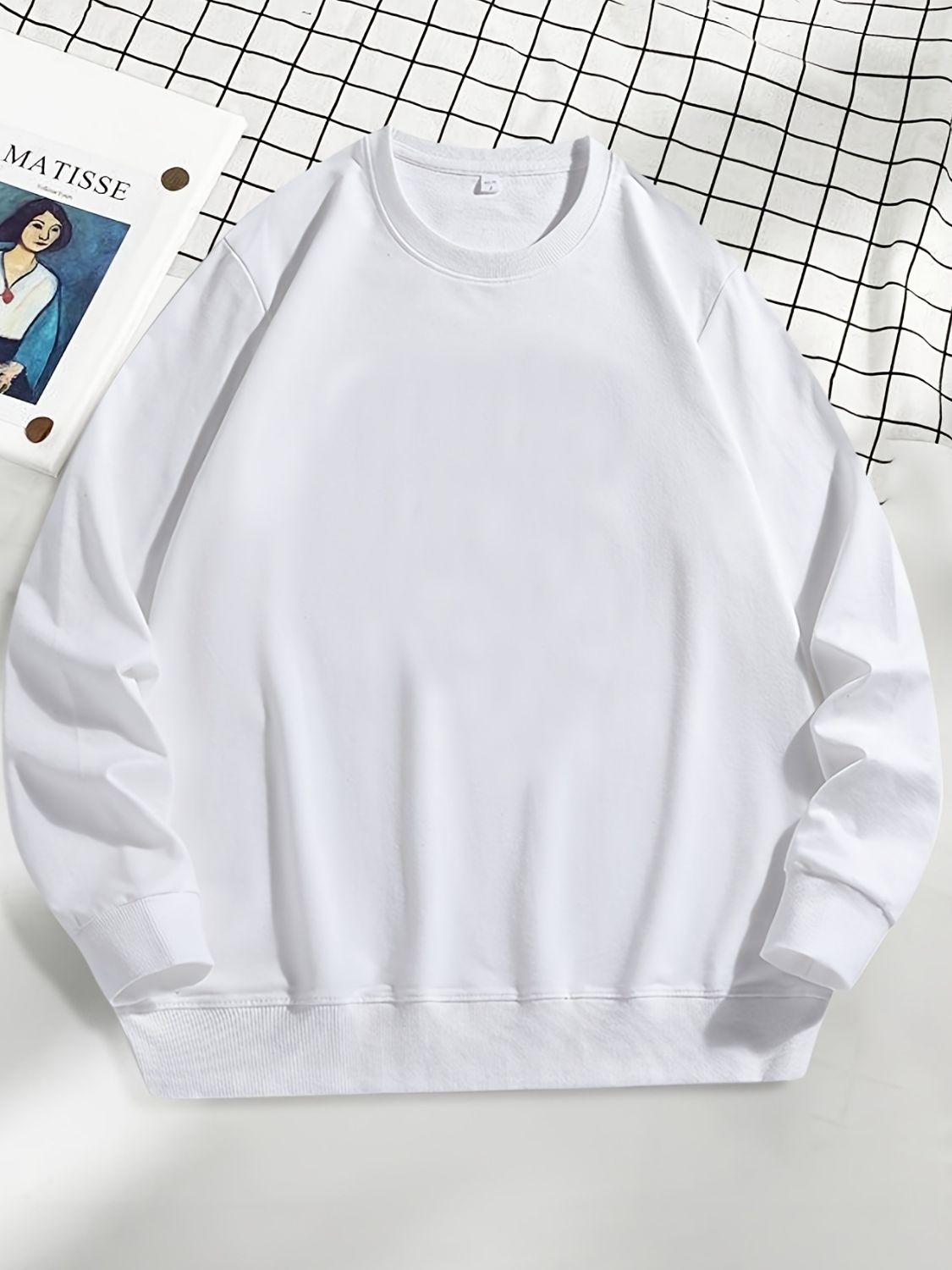 Jasper — Men's Plus Size Round Neck Sweatshir, alternate view 7