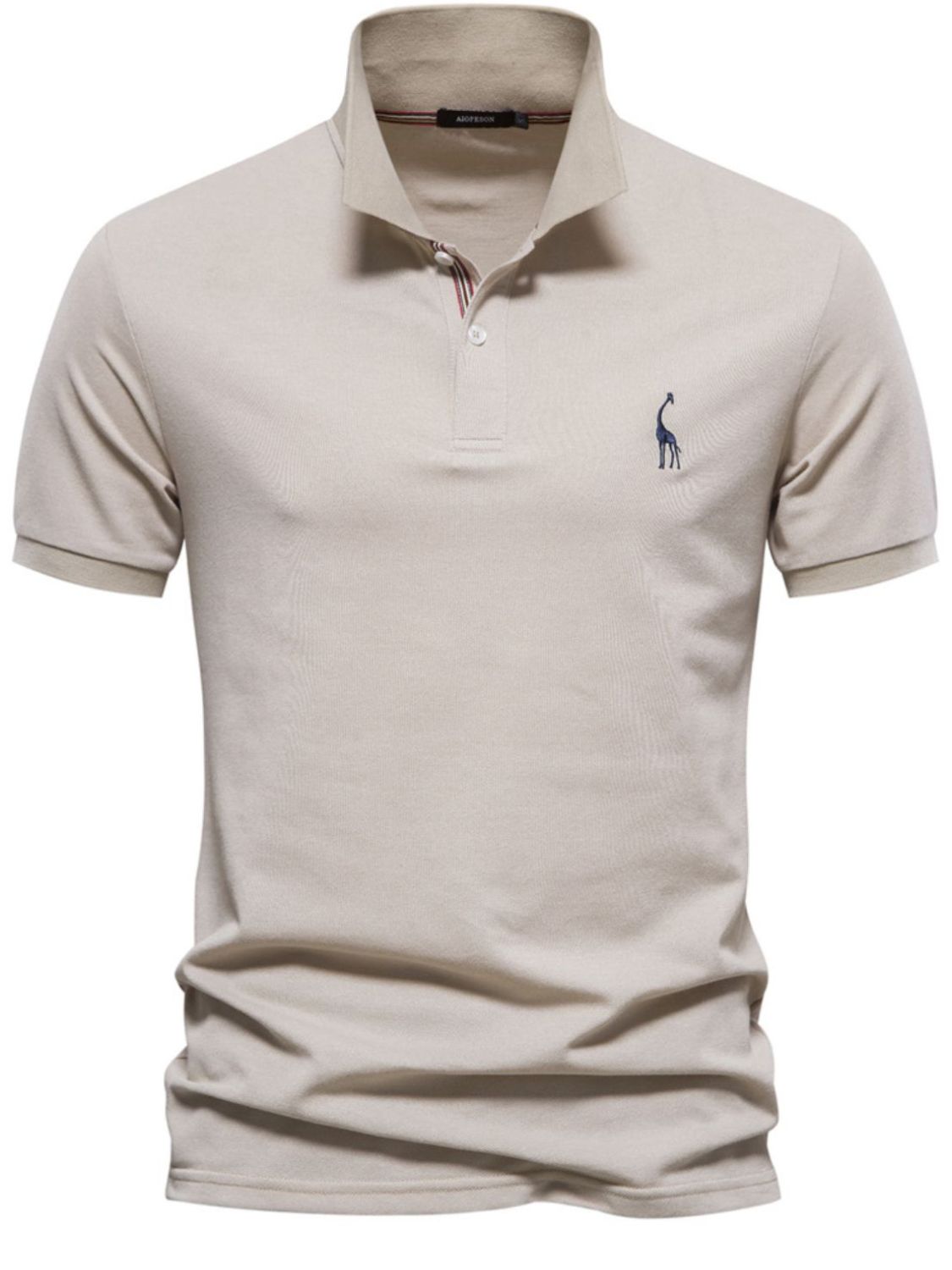 Vincenzo — Men's Giraffe Embroidered Short Sleeve Polo Men's Tailored Shorts, alternate view 7