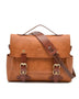 Vegetable Tanned French Messenger  Oil Wax Leather Large Capacity Cambridge Bag