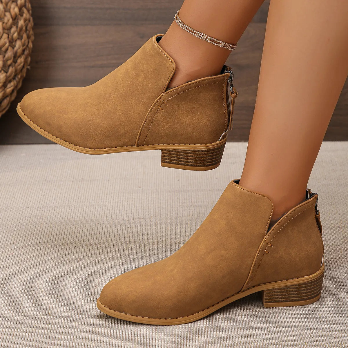 Sage Venturi — Classic Block Heel Ankle Boots, alternate view 14