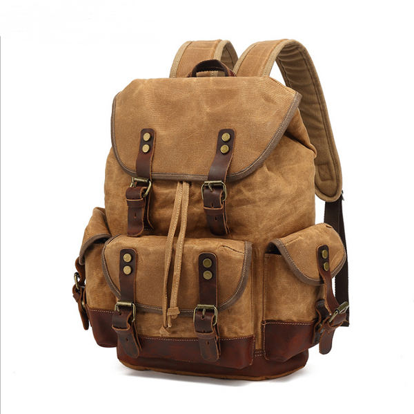 Wear-resistant canvas backpack