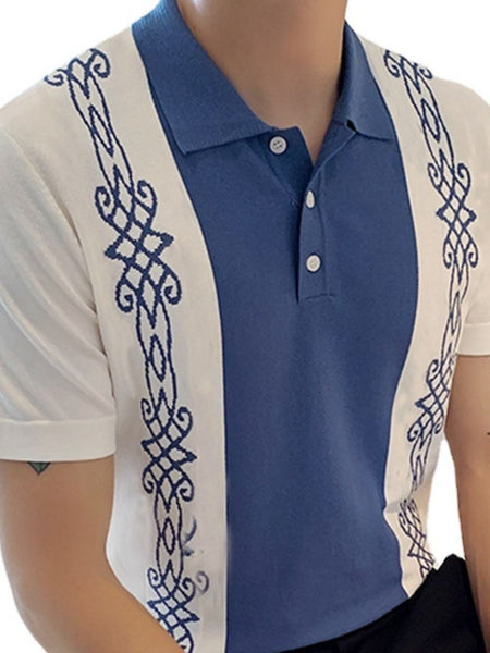 Men's Plus Size Button Detail Short Sleeve Polo - Opulent Empire