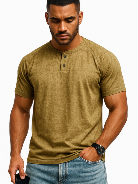 Men's Full Size Round Neck Short Sleeve T-Shirt Plus Size - Opulent Empire