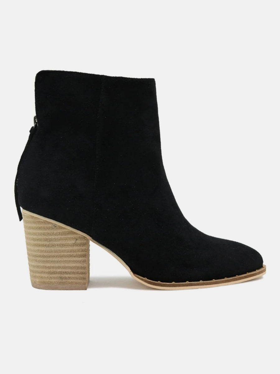 Beast Fashion Suede Point Toe Ankle Booties - Opulent Empire