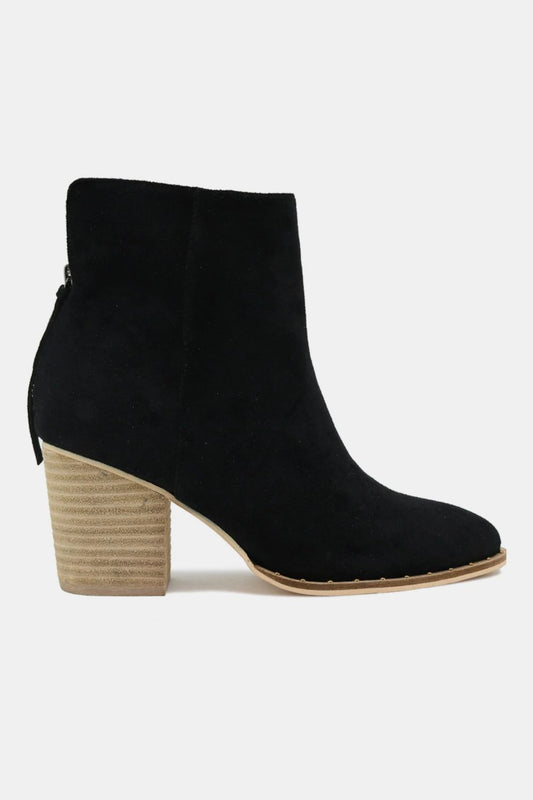 Beast Fashion Suede Point Toe Ankle Booties - Opulent Empire