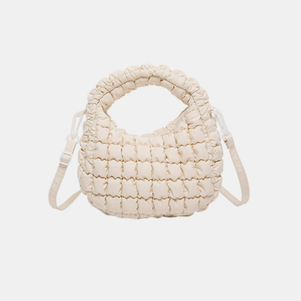 Quilted Puffy Removable Strap Crossbody Bag